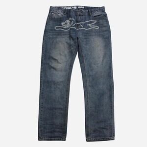 Mens Skater Streetwear Billionaire Boys Club ICECREAM Pharrell Dog Midrise Jeans